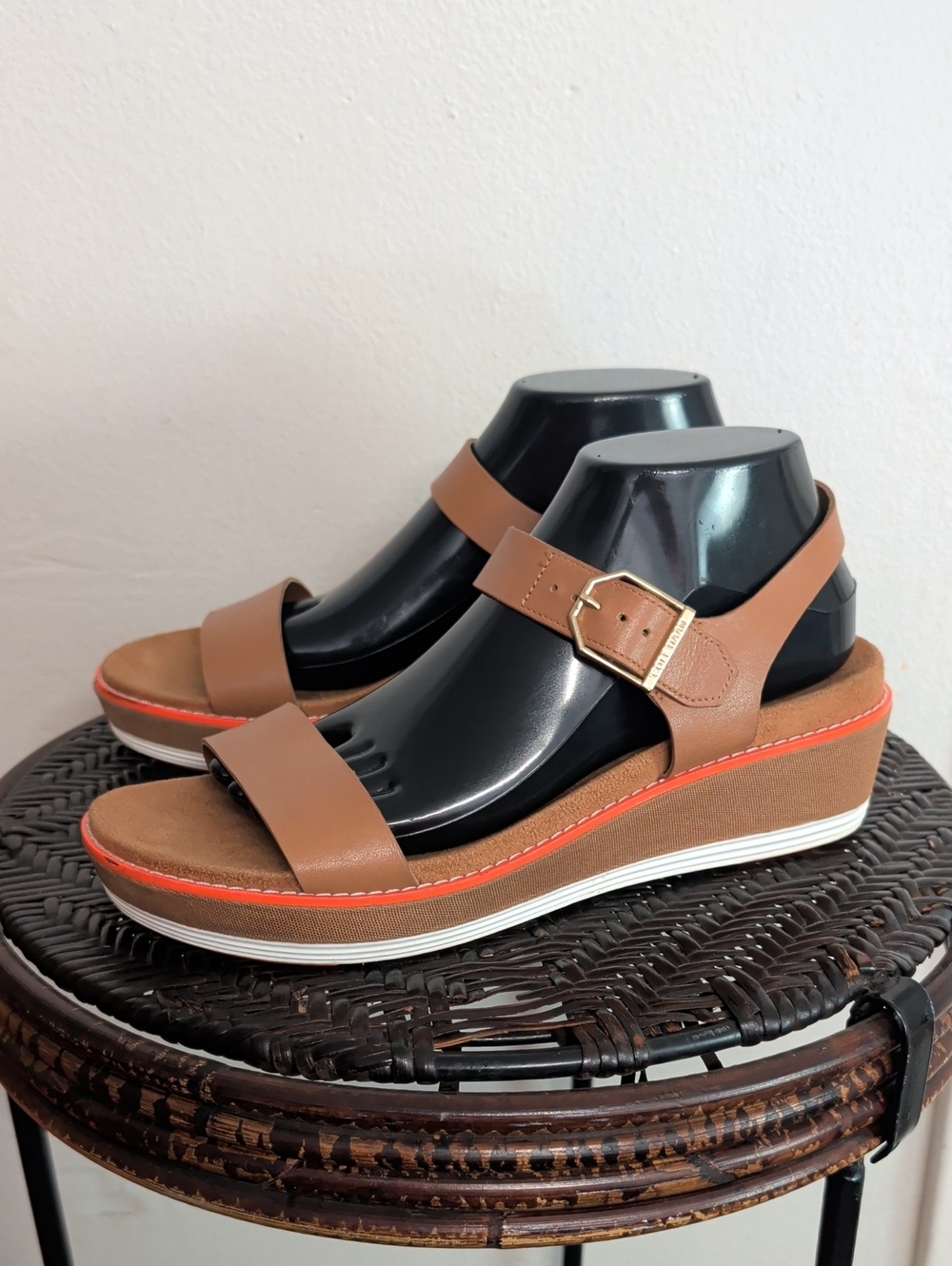 Cole Haan Grand Os Heels Sandals Size 9 B  Buckle Strap Open Toe - Picture 5 of 12